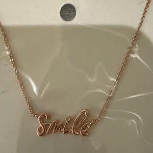 Rose Gold 'Smile' Necklace